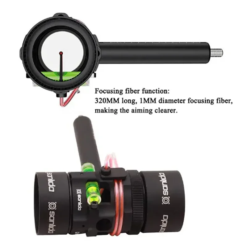 Sanlida X10 Compound Bow Sight Scope 6X 8X Lens 29mm Recurve Bow Competition Sports Archery Accessories