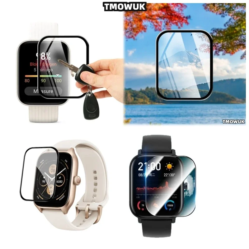 

For Amazfit BIP 3 5 6 U Pro Active Unity GTS 2E 2 3 4 MINI - Anti - Dust Soft Flexible Screen Protective Film - 3D Curved Full C