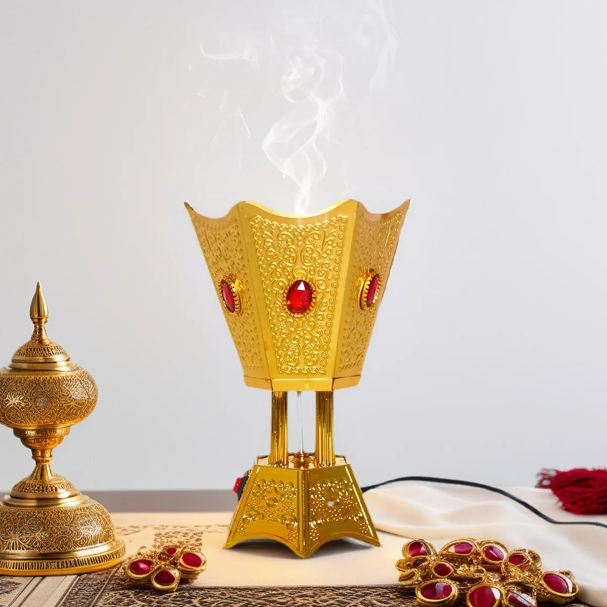 

Exclusive for export factory plug-in Arabic incense burner, Middle East electric incense burner metal creative incense burner