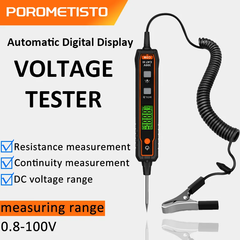 

Car Electrical Circuit Tester Pen DC0.8-100V Automobile Fault Maintenance Test Pen Probe Test Pen Test Light Circuit Maintenance