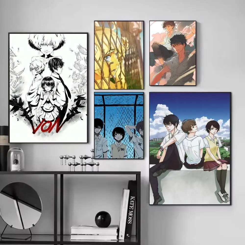 Japanese Manga Anime T-Terror in Resonance Posters Fancy Wall Sticker for Living Room Bar Decoration Wall Decor