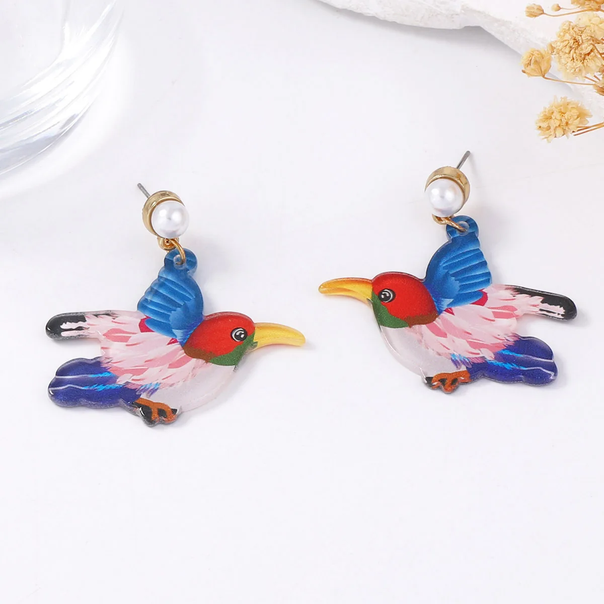 DIGADAGU معدن أكريليك الطيور استرخى أقراط جديدة الحد الأدنى أقراط ساحرة المرأة مجوهرات اكسسوارات اليومية