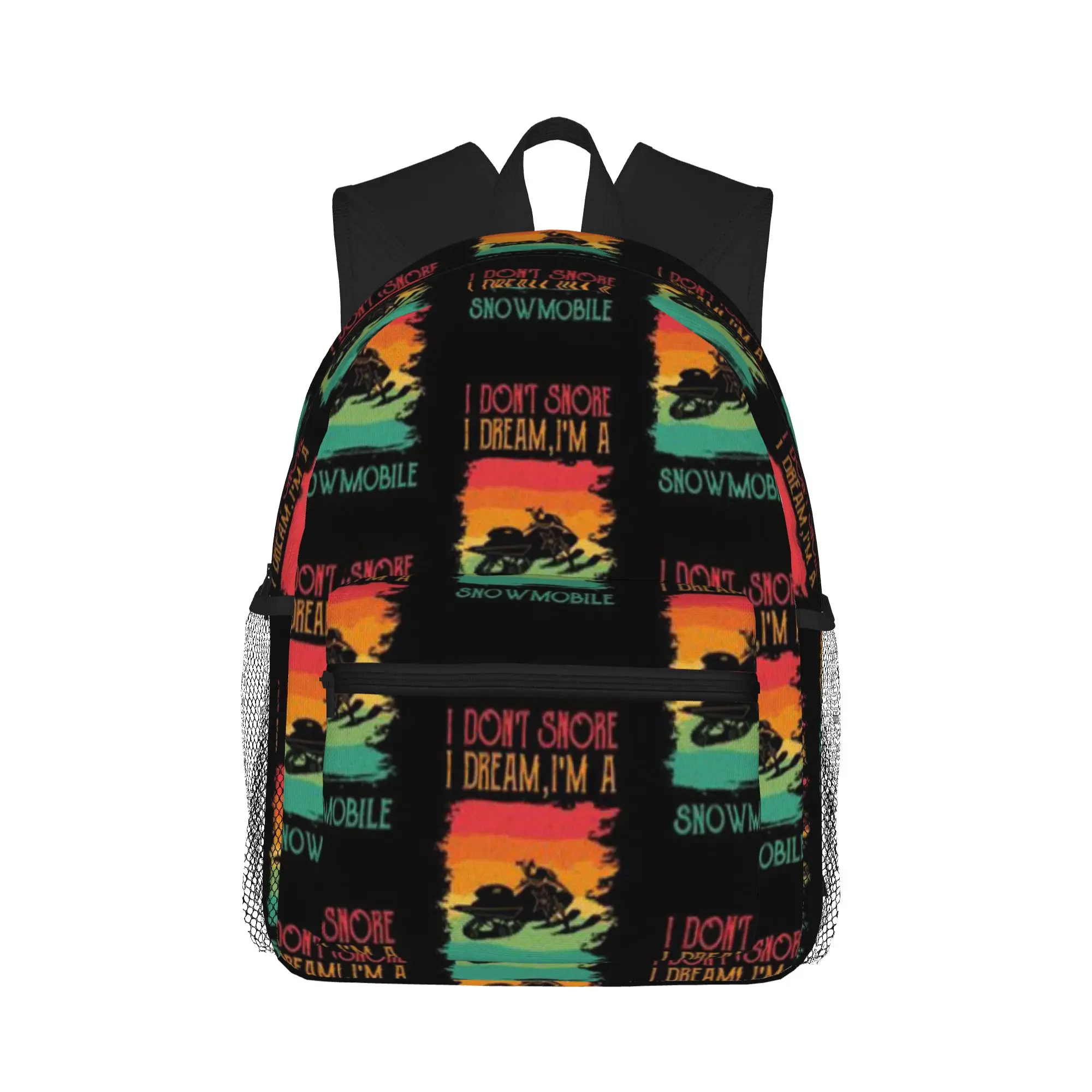 I Don t Snore I Dream I m A Snowmobile - Funny Retro Snowmobile Rider  Casual Backpack for Students and Adults Student