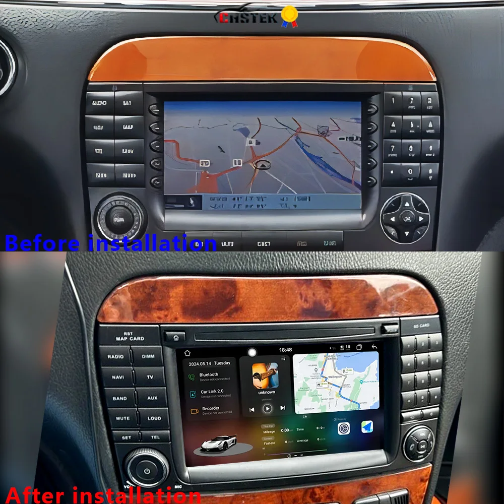 CHSTEK Car Radio For Mercedes Benz S-Class W220 CL-Class W215 S280 S430 Auto Android 13 Carplay Multimedia Stereo GPS WIFI 4G FM