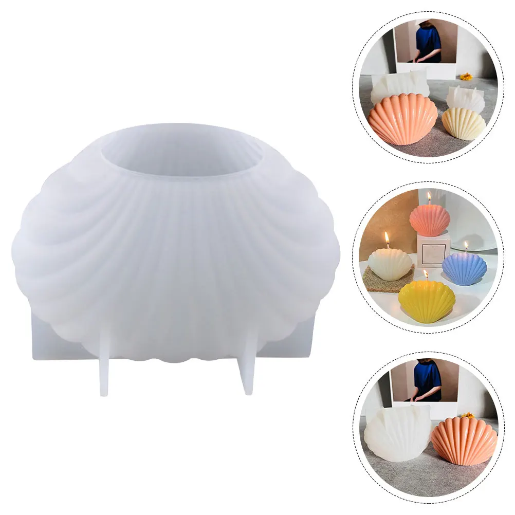 

Aromatherapy Seashell Molds Flexible Silicone Wax Mold for DIY Crafts Scented Handicraft Resin Soap Making