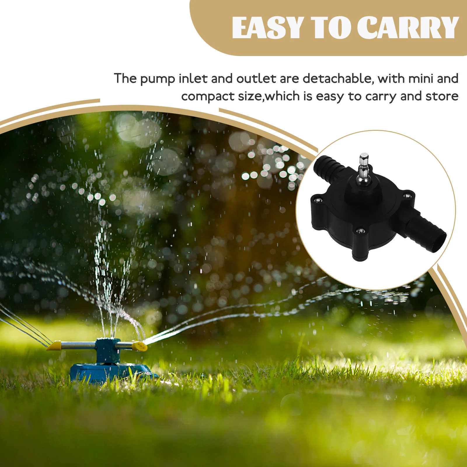 

Small Portable Electric Drill Drive Pump Compact Water Suction Transfer Pump Corrosion Resistant Suitable for Sewage Drainage