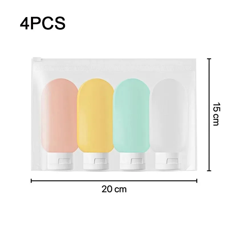 60ML Neues Auslaufsicheres Silikon-Reiseflaschen-Set Nachfüllbare Shampoo-Flaschen Set Flugzeug-Toilettenartikel Reiseverpackung