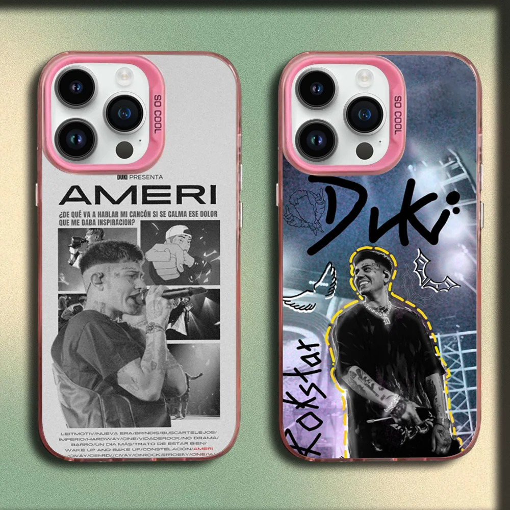 

Rapper AMERI D-DUKI Phone Case For iPhone 16,15,14,13,12,11,Mini,Pro,SE,MAX Pink Matte Silicone Cover