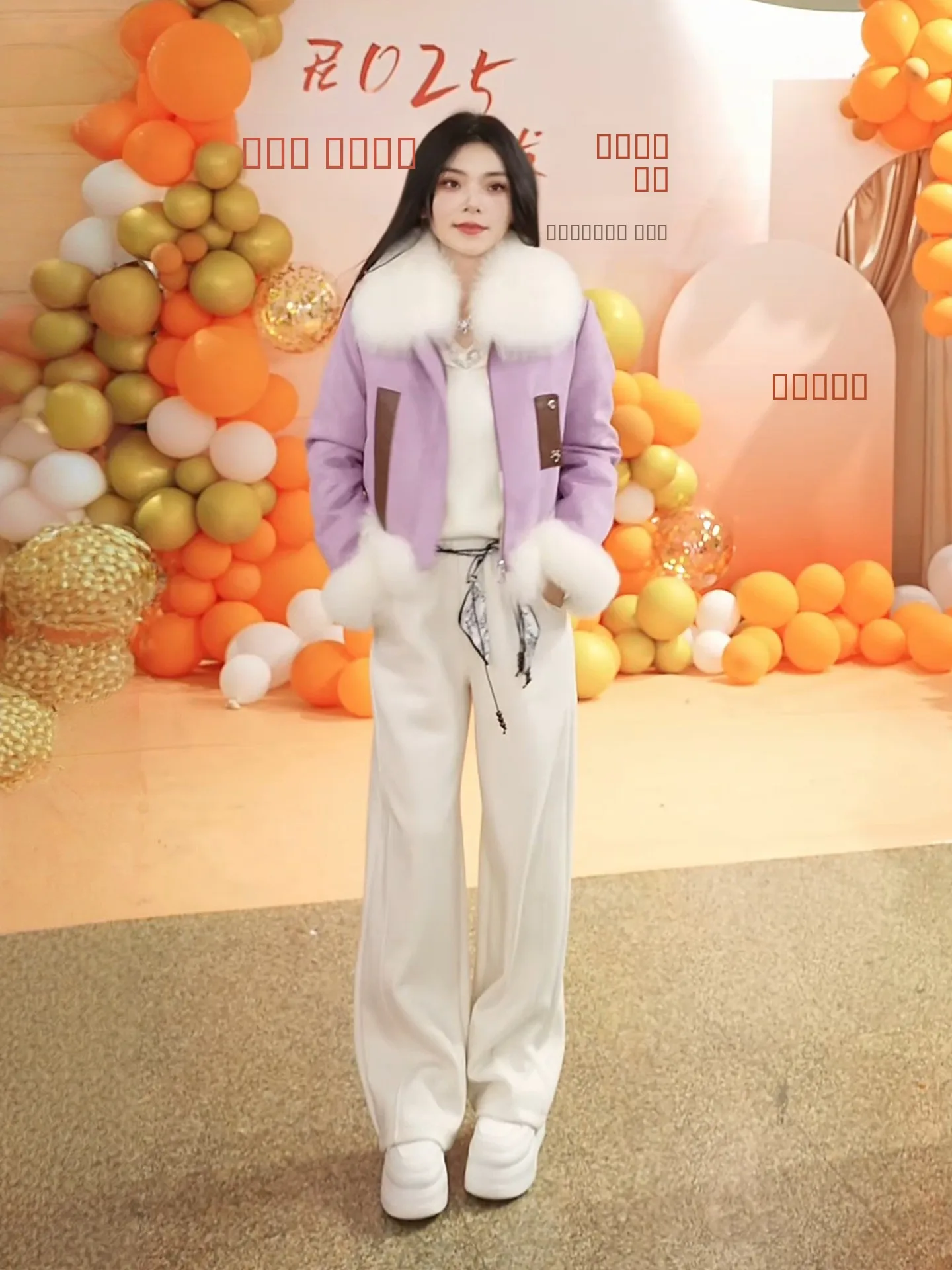 

eila Winter Faionable Goose down Leather Coat Women's Warm Sli Emed Flower Design Casual Sle Long Sve ort ...