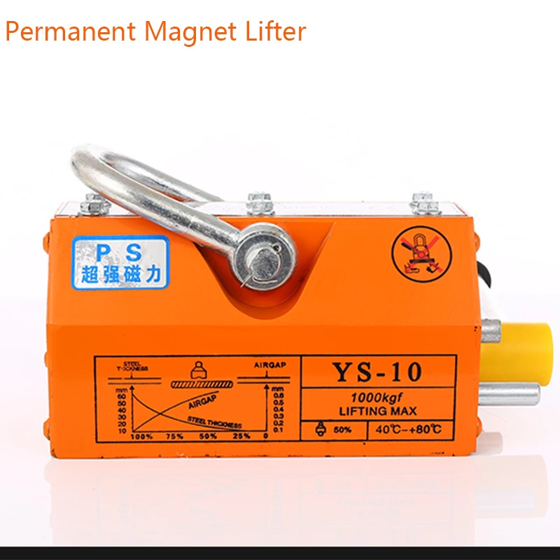 Sollevatore magnetico permanente Controllo manuale Martinetti per carichi pesanti Gru di sollevamento Magnete Rotondo Ferro al neodimio