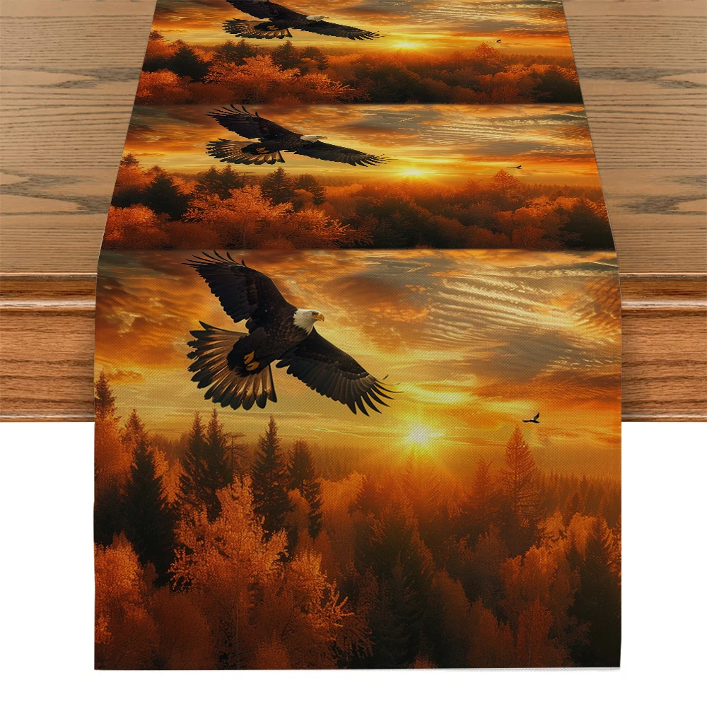 Autumn Whitehead Sea Eagle Watercolor Oil Table Runners Dresser Table Decor Reusable Kitchen Dining Table Runner Party Decor