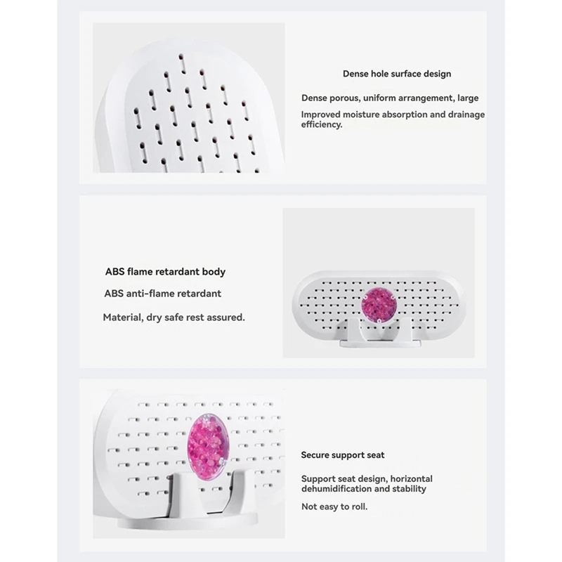 AC39-3Pcs เครื่องลดความชื้นขนาดเล็กสําหรับหอพักห้องนอนตู้เสื้อผ้าตู้รองเท้าตัวดูดซับความชื้นเงียบ
