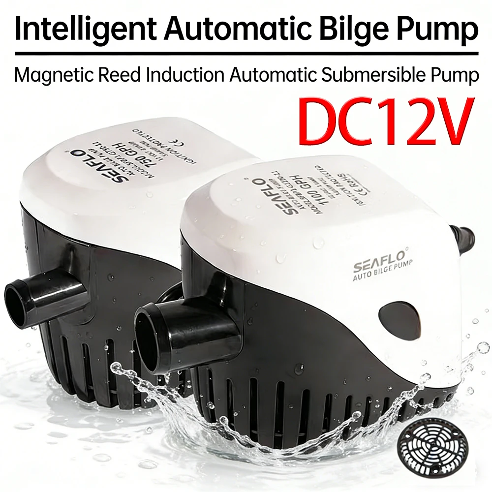 DC12V Submersible Pump,Fully Automatic Bilge Pump,Suitable for Water Drainage and Water Replacement in Campers/yachts/fish Tanks