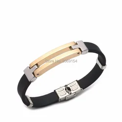Loe| Silicone Black Bangle for Men.Stainless Steel. Hip Hop Jewelry. Minimalism 2024
