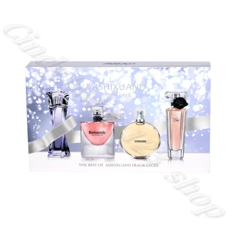 Caja de regalo de perfume de larga duración para mujer, caja de regalo con fragancia de flores y frutas, Perfume de 25 ml * 4 botellas de cajas de regalo