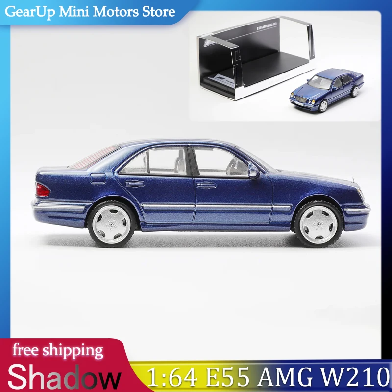 

Shadow 1:64 Benz E55 AMG W210 - New Blue Color Alloy Diecast Model The “Sleeper” Sedan for AMG & German Car Collectors Toy Gift