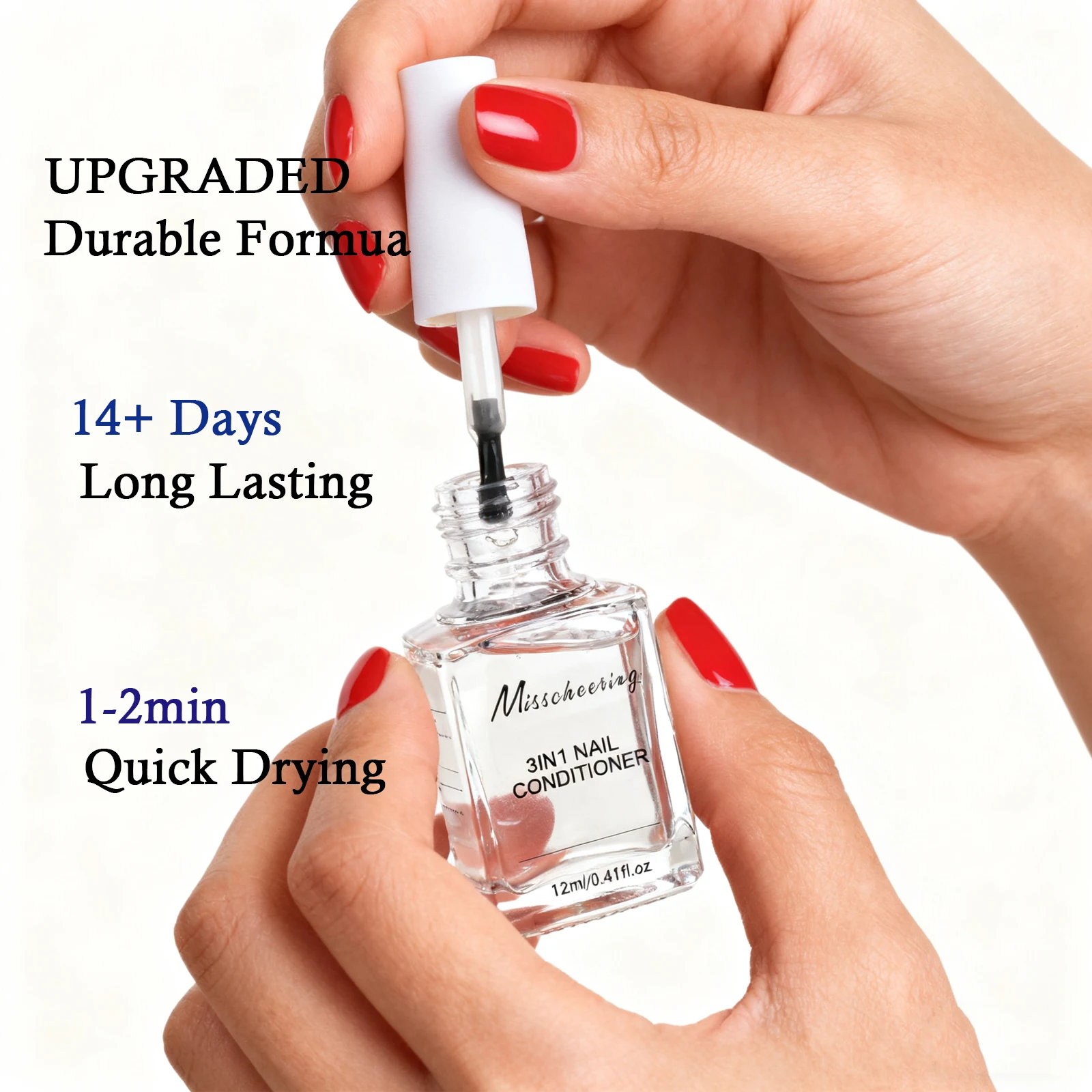 Acondicionador de uñas 3 en 1, 12ML, transparente, Natural, de secado rápido, aceite para el cuidado de las uñas, tratamiento artístico, acabado de manicura