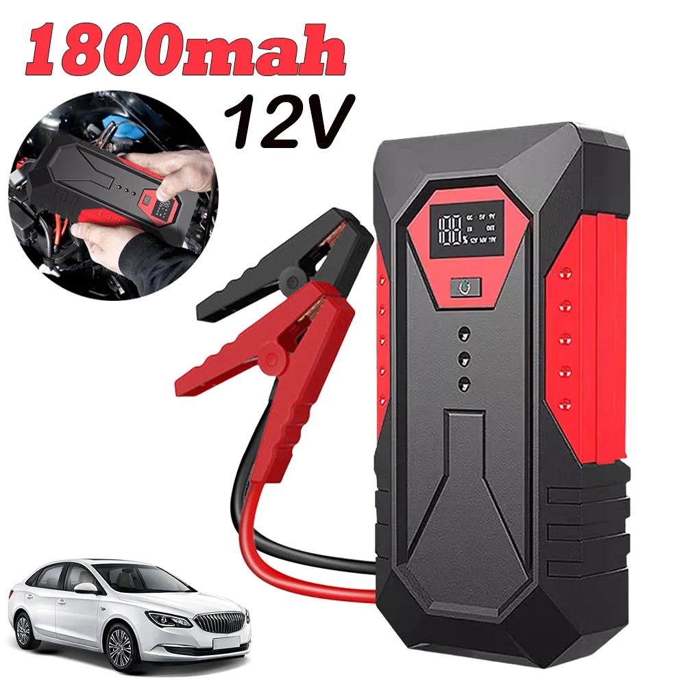 Car Jump Starter 18800mAh Petrol Diesel Car Battery Charger with LED Light Auto Battery Booster Buster 1200A Starting Device 12V