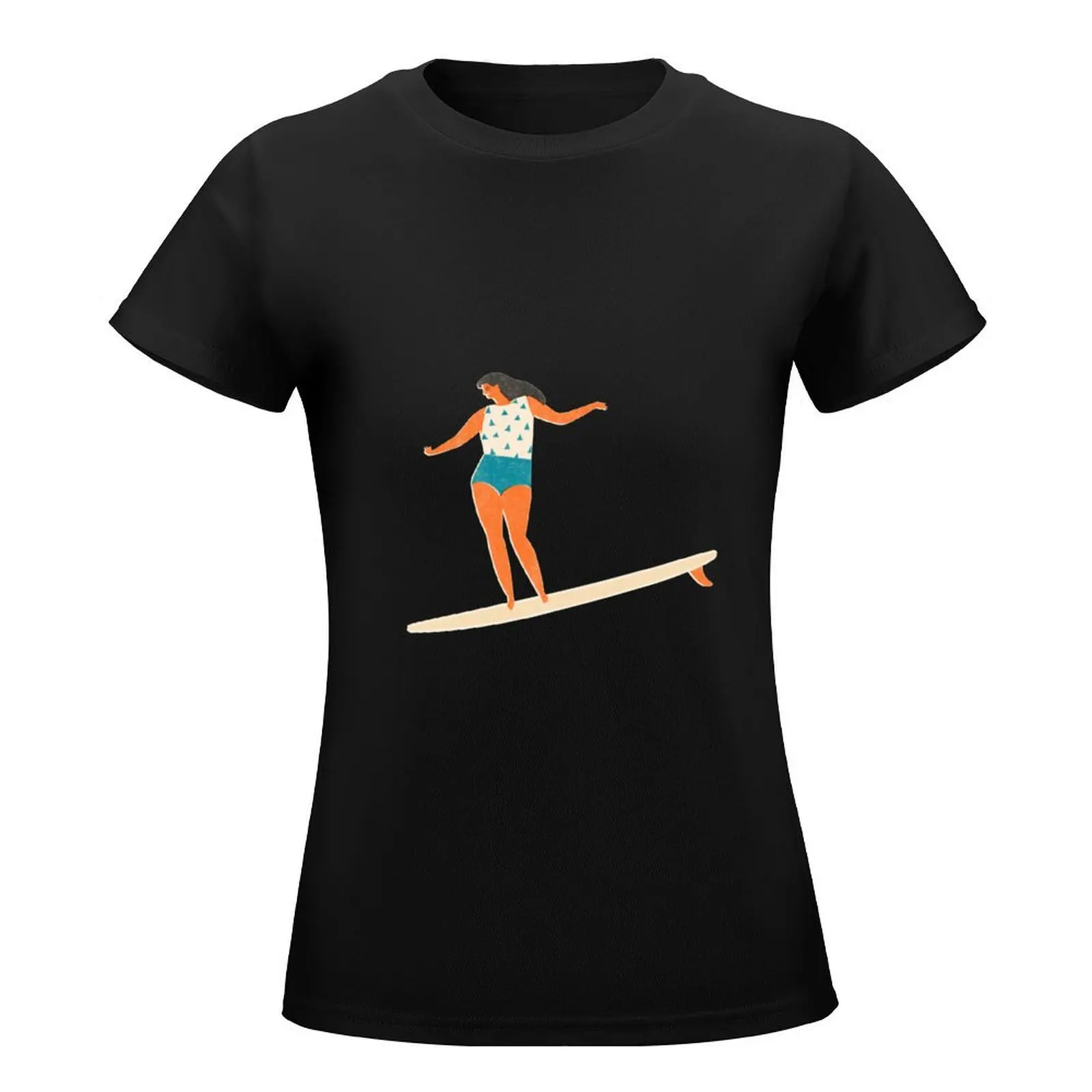 Surf girl T-Shirt summer top tees kawaii clothes Aesthetic clothing t-shirts for Women pack