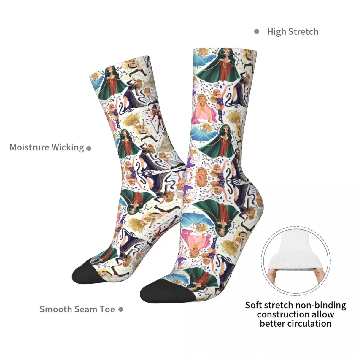 Taylor Eras Socks Harajuku High Quality Stockings All Season Long Socks Accessories for Unisex Birthday Present