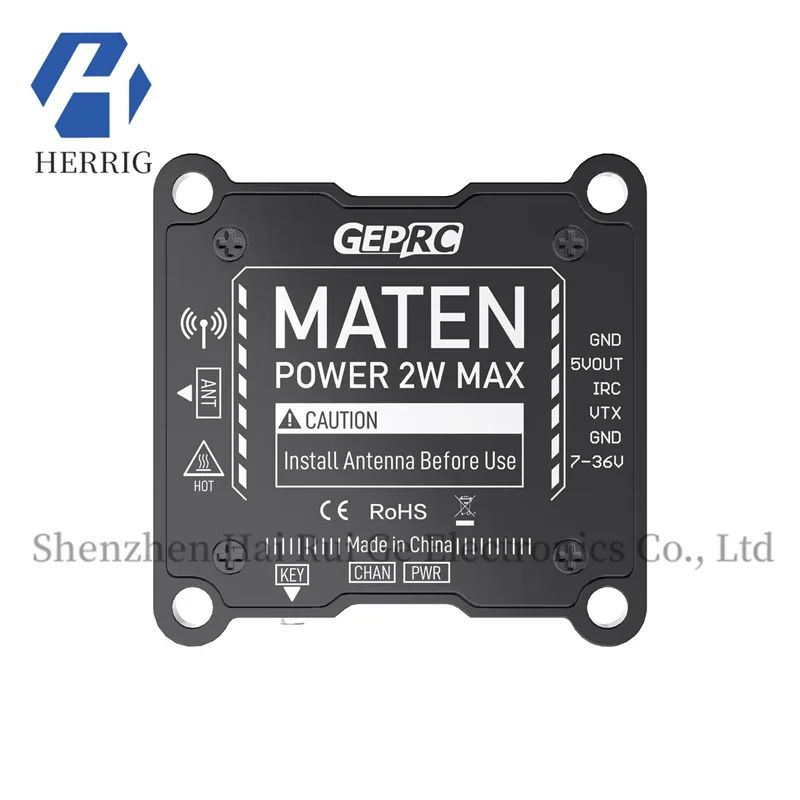 GEPRC Maten 1.2G 2W VTX FPV drone video transmission, heat dissipation, stable signal, OSD tuning