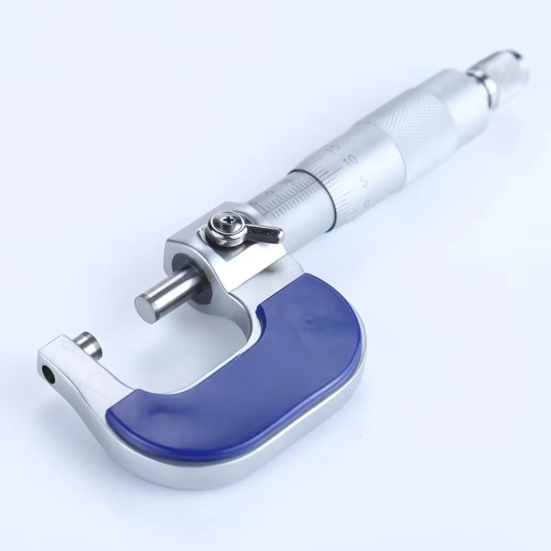 Syntek 0-25mm Outside Micrometers 0.01mm Metal Micrometers Carbide Tip Measuring Tools Thickness Gauge Meter Precise Measurement