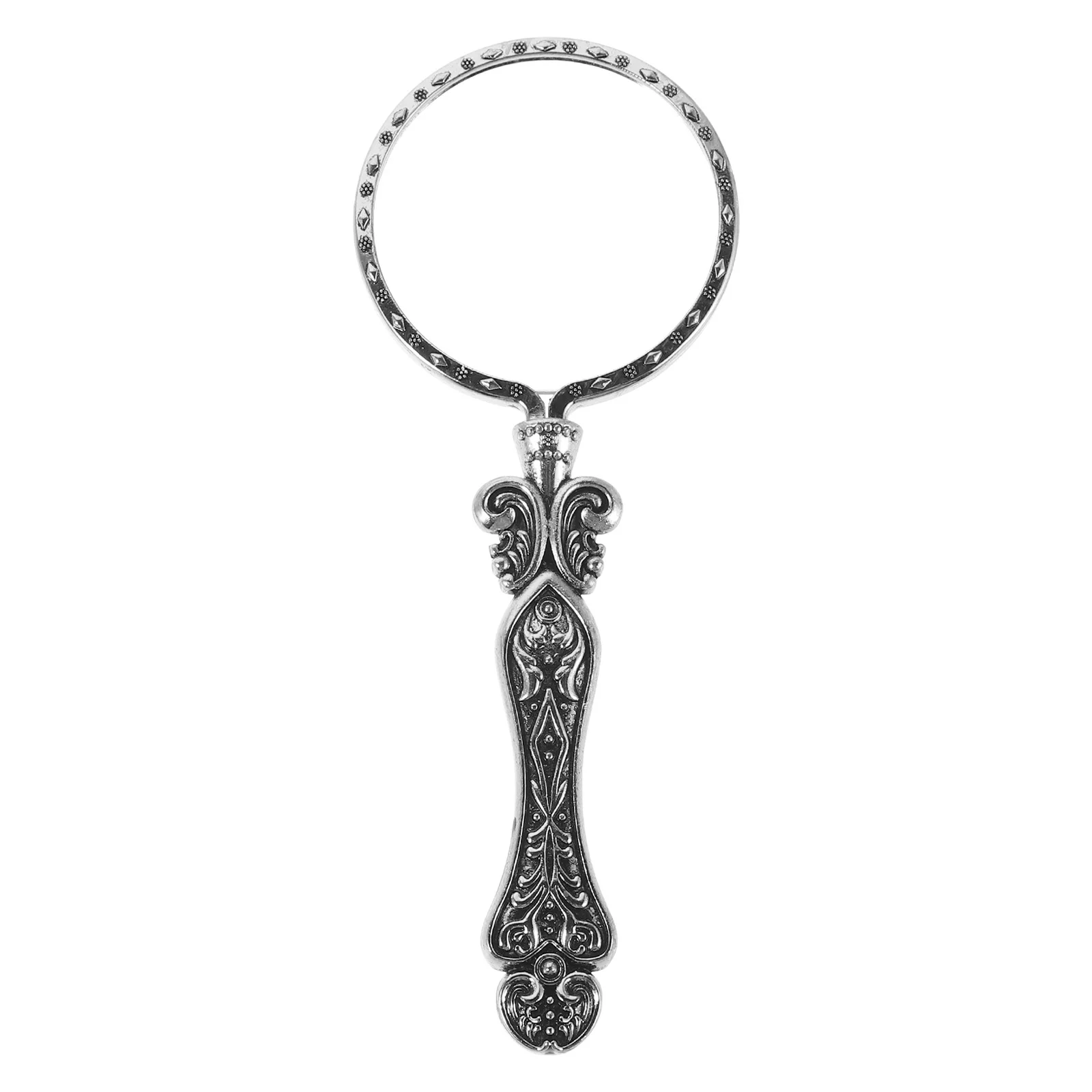 

5x Magnifying Glass Metal Handle Jewelry Loupe Handheld 45mm Lens Retro Magnifier for Jewelry Engraving Repair