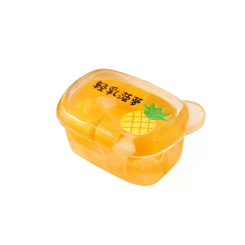 3 قطع من سوبر ماركت البلاستيك الصغير لبيت الدمى، نموذج مزيج من الفاكهة المختومة لتزيين الطعام