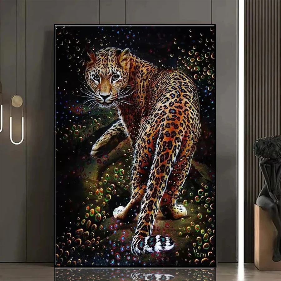 

Diamond Painting Kit New Modern Art Animal Leopard 5d Diamond Embroidery Full Drill Mosaic Decoration
