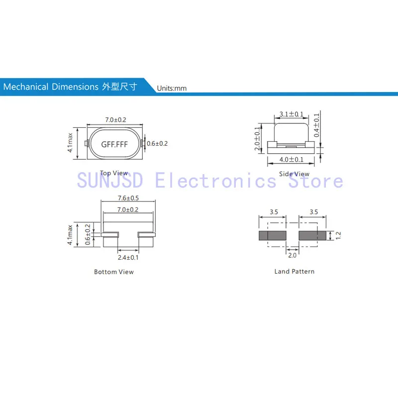 10PCS 24MHz 24.000MHz Quartz Crystal Oscillator Passive HC-M49SMD Mini-2P 4x7mm for Electronic Components Market