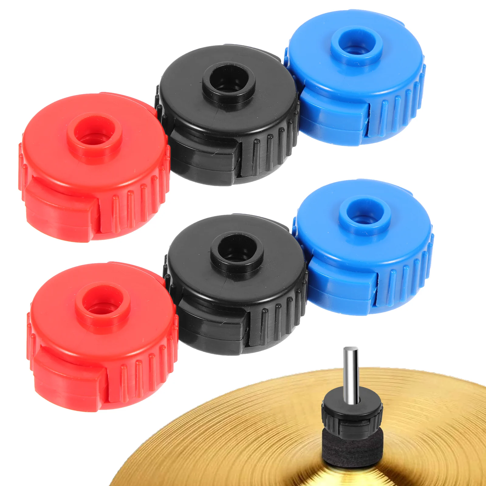 

6 Pcs Nuts Cymbal Quick Release Cap Installation Electronic Drum Parts Accessories