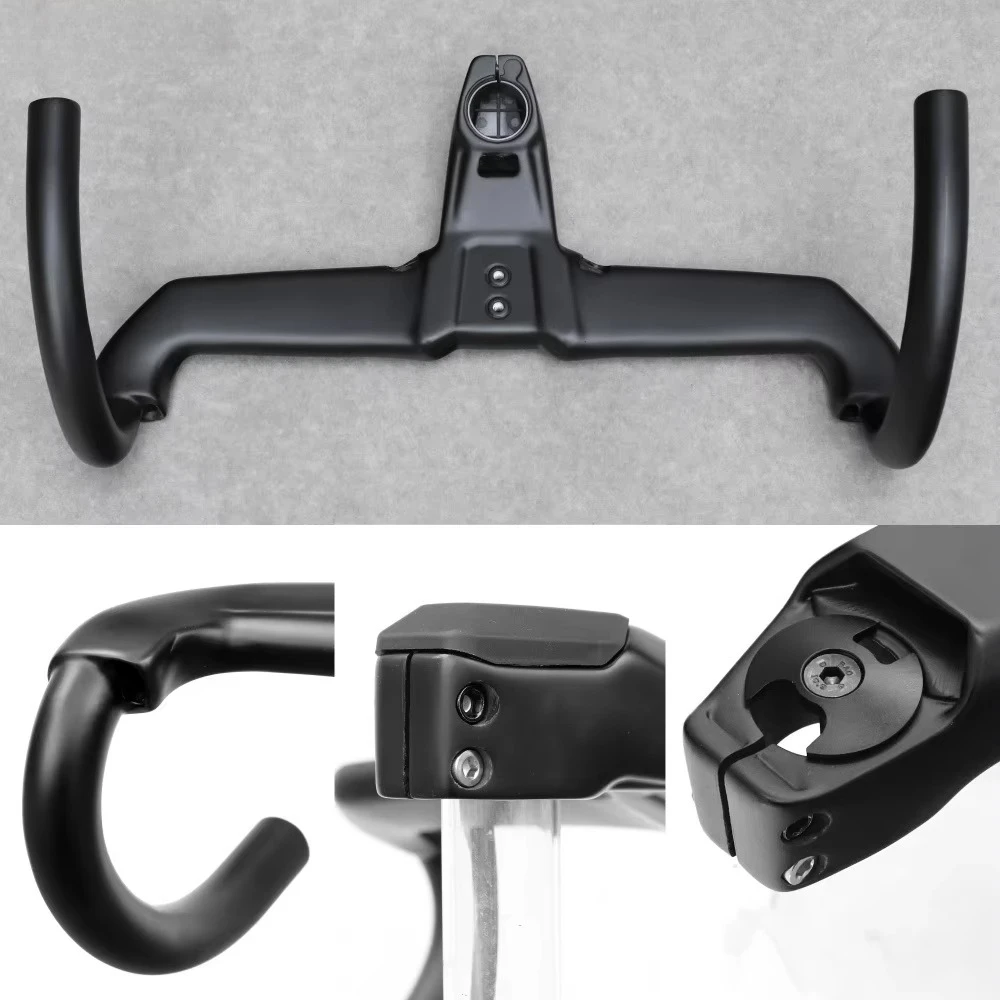 Anti-slip Gravel Bike Ultralight Road Bike Handlebar for Full Internal Wiring Premium Carbon Fiber Aero Road Handlebar