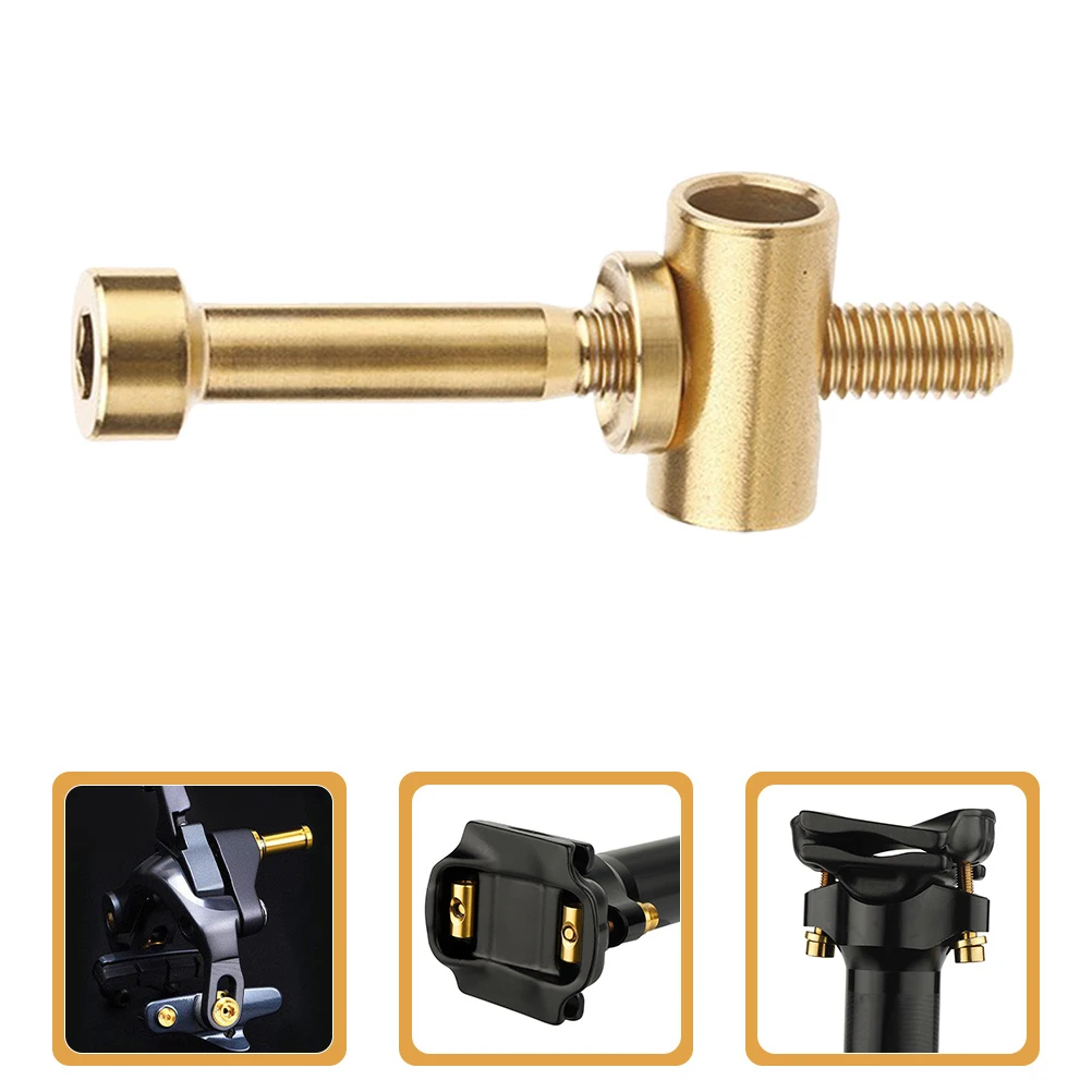 

Bike Titanium Bolt M5x40mm Gold Seatpost Fixing Screw Seat Post Bolt Washer Nut Bike Repair Accessory