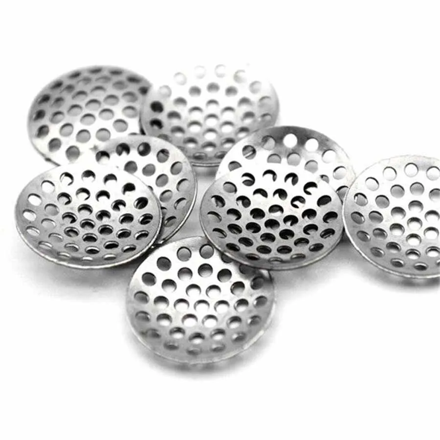 Smoking Accessories 0.5mm thick 8mm 12mm 15mm 16mm Metal Screens Bowl Screen filters for Tobacco Smoking Pipes Filter Mesh