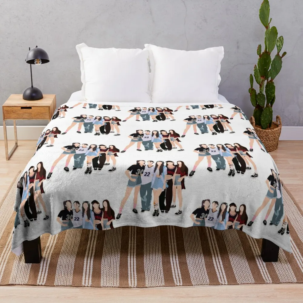 

NewJeans Digital Illustration Throw Blanket
