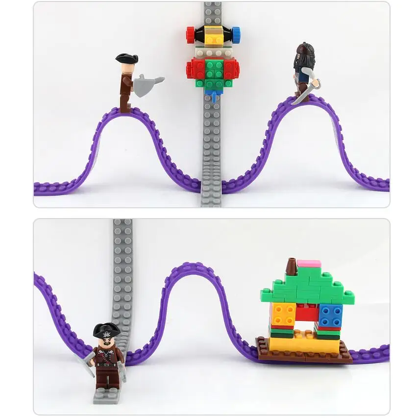 Blockband-Basisstreifen, zweireihig, 2*116 Punkte, 92 cm, beliebig zuschneidbar, kompatibel mit Lego DIY Bausteinen, kreatives Spielzeug in großen Mengen – Detail 12