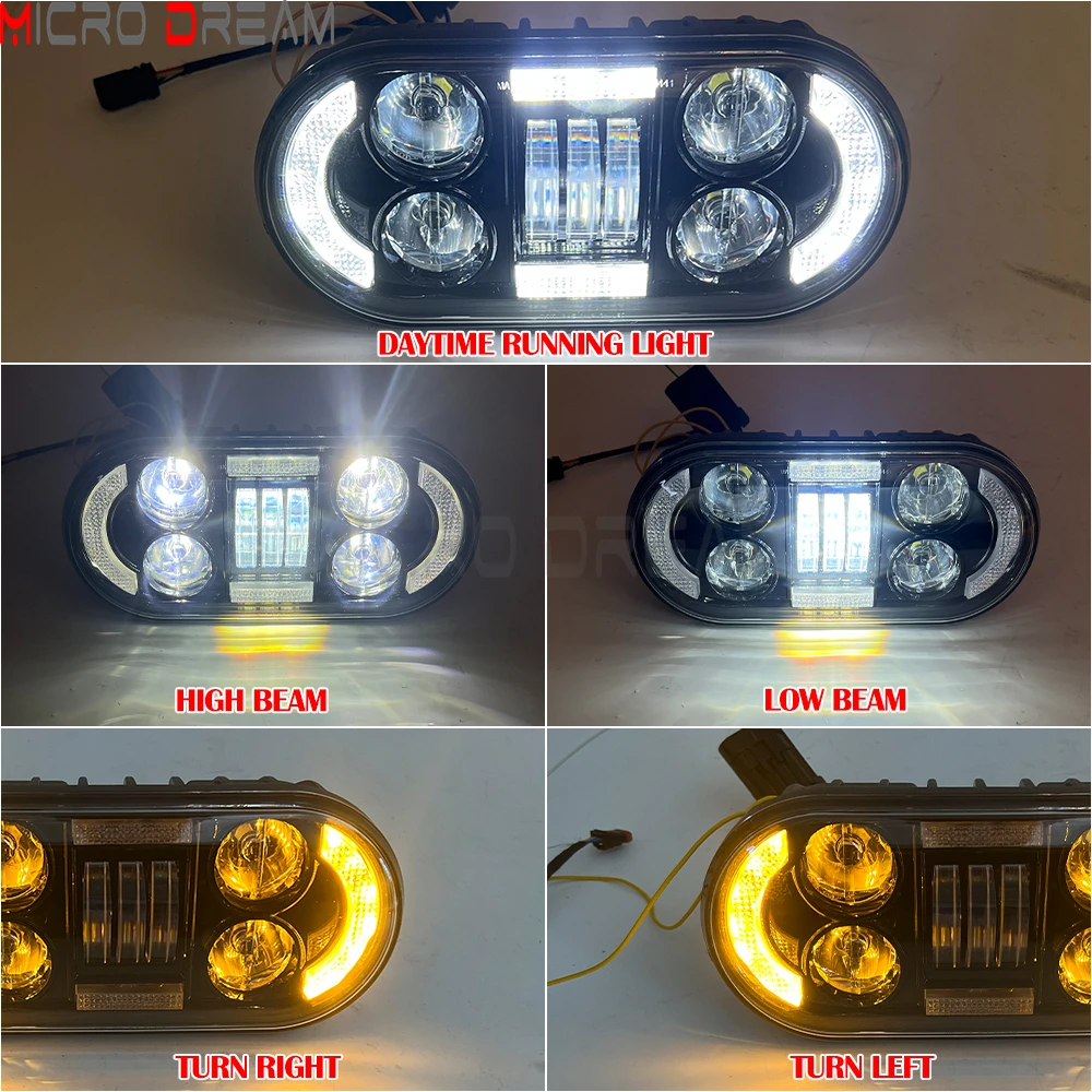 Motorcycle Led Headlight Headlamp Front Turn Signal High Low Beam Daytime Running Light For Harley Sportster S RH1250S 2021-2026