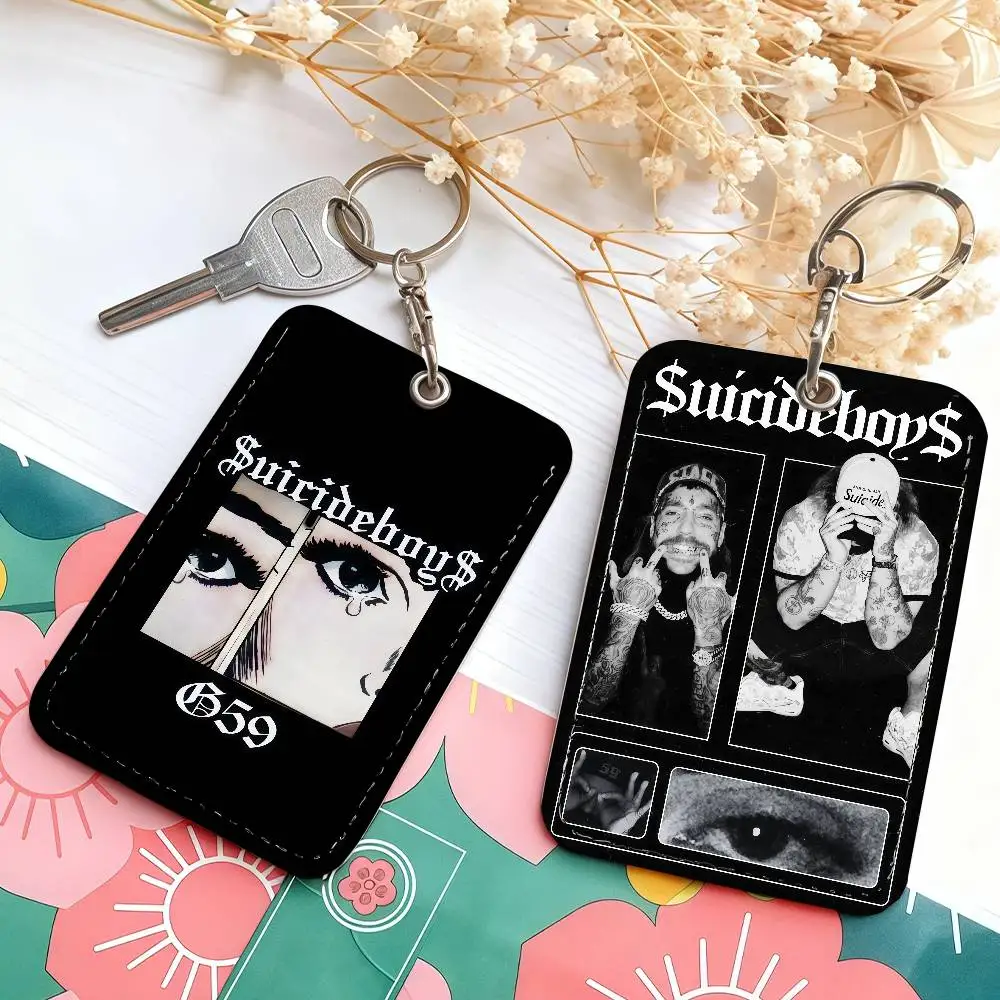 Hip Hop S-SuicideBoys G59 Card Holder Suitable For Student Bus Subway Bank Gym  and Keychain Loss Prevention