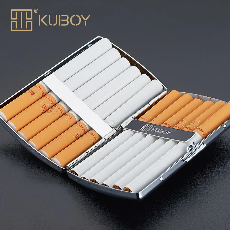 Mini Portable Stainless Steel Cigarette Case for Men and Women 12Pcs * 80mm Length Box