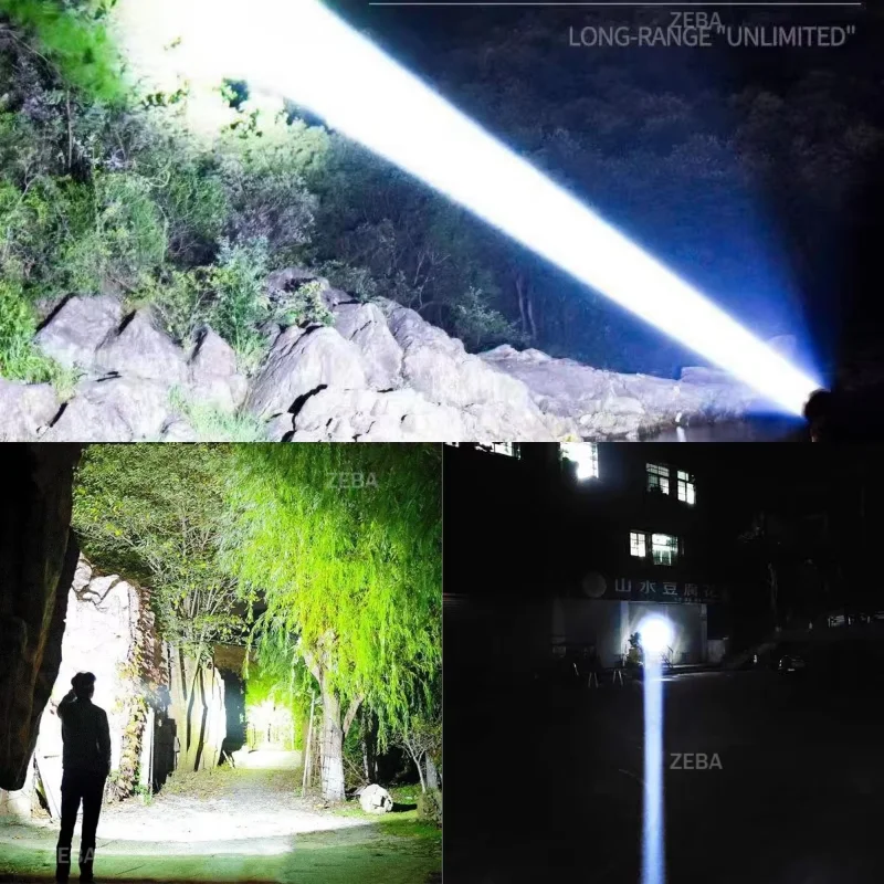 2026 1500W LED Headlamp 6000M Long Shot Motion Sensor Headlight COB Warning Light USB Rechargeable Head Lamp for Fishing Camping