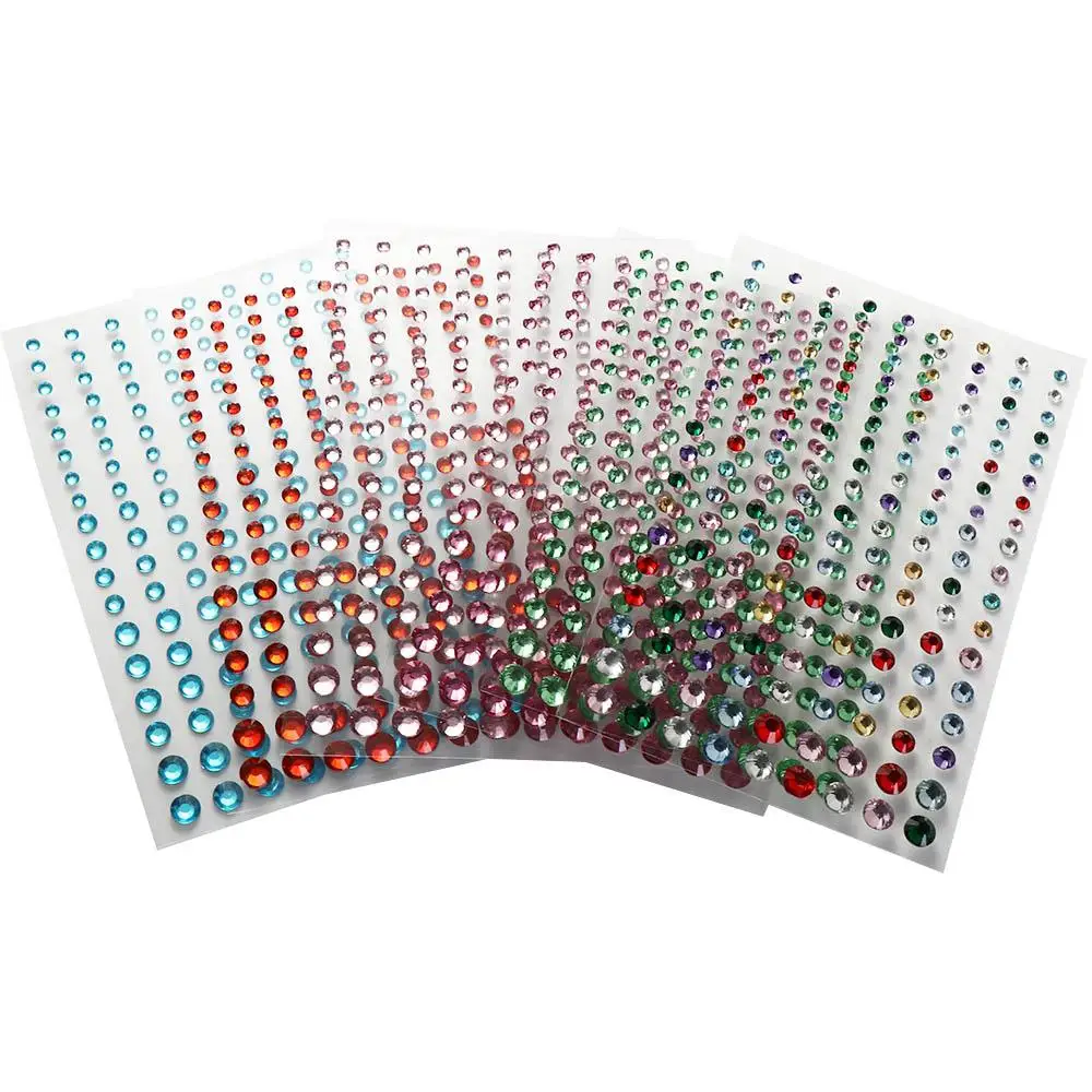 DIY Festival Makeup Decoration Body Colored Diamonds Face Tattoo Stickers Eyeliner Diamond Decals Face Rhinestone Stickers
