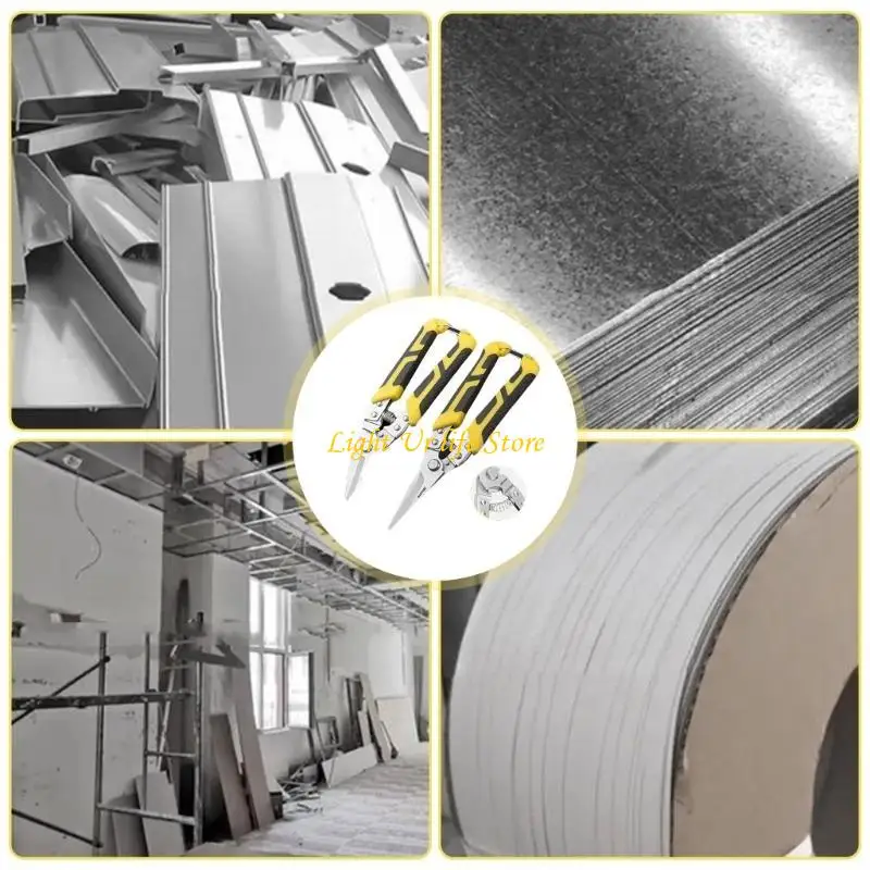 63ha การบินที่แม่นยำดีบุก Snips อเนกประสงค์สแตนเลสสตีลตัดตามหลักสรีรศาสตร์กรรไกรสำหรับโครงการอุตสาหกรรมและ DIY