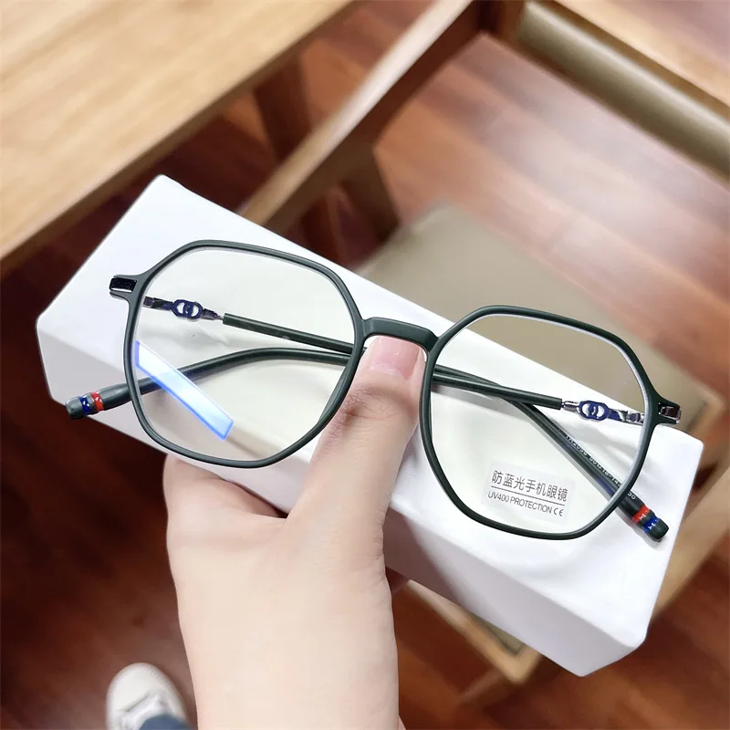 Polygon Shape Men\'s Glasses Frames New Fashion TR90 Material Eyeglass Frames for Women European American Woman Glass
