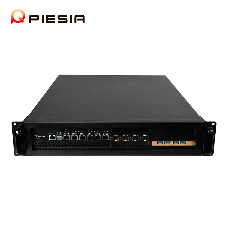 Piesia OEM 2U Rackmount Intel 12th Gen 4SFP Network Security Firewall Router Appliance Computer Server Mini PC 6 LAN for Gateway