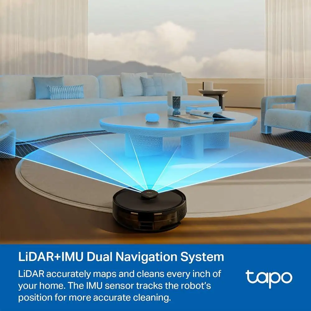 LiDAR Robot Vacuum Mop 5300Pa قاعدة تفريغ ذاتية الملاحة الذكية 97% لاقط الغبار 2 في 1 تنظيف مع التحكم في التطبيق