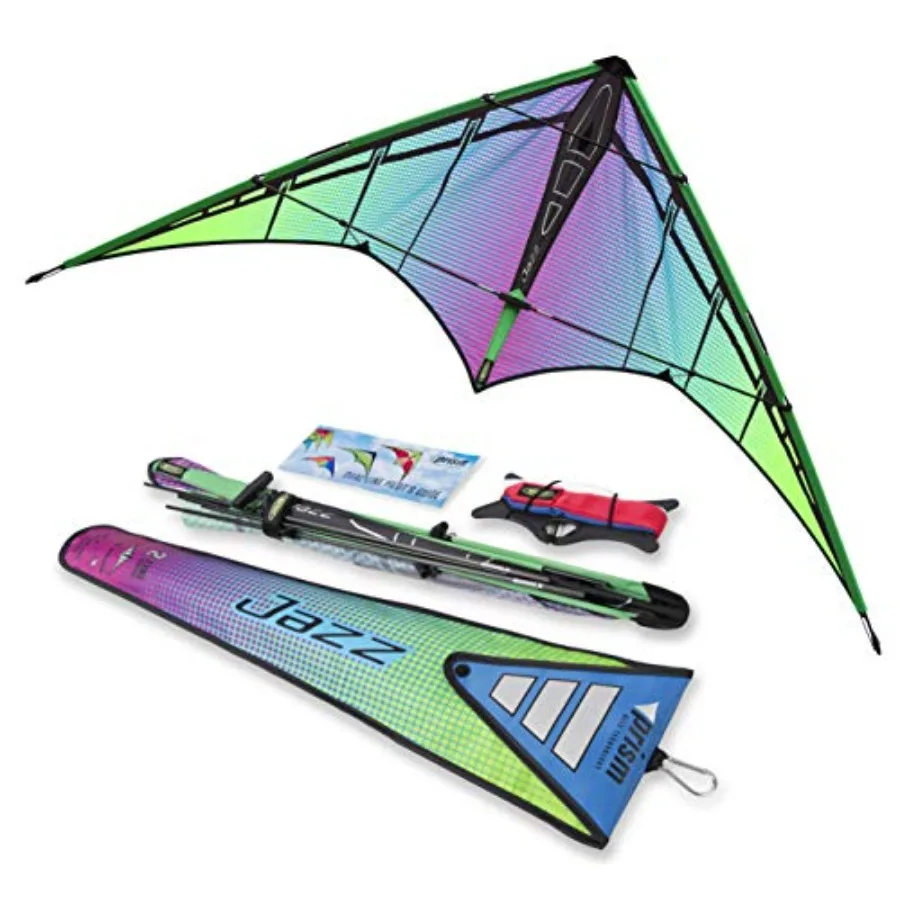 

Jazz 2.0 Dual-line Sport Kite Ready to Fly with Flying Lines, Wrist Straps, Winder, Instructions, and Storage Bag