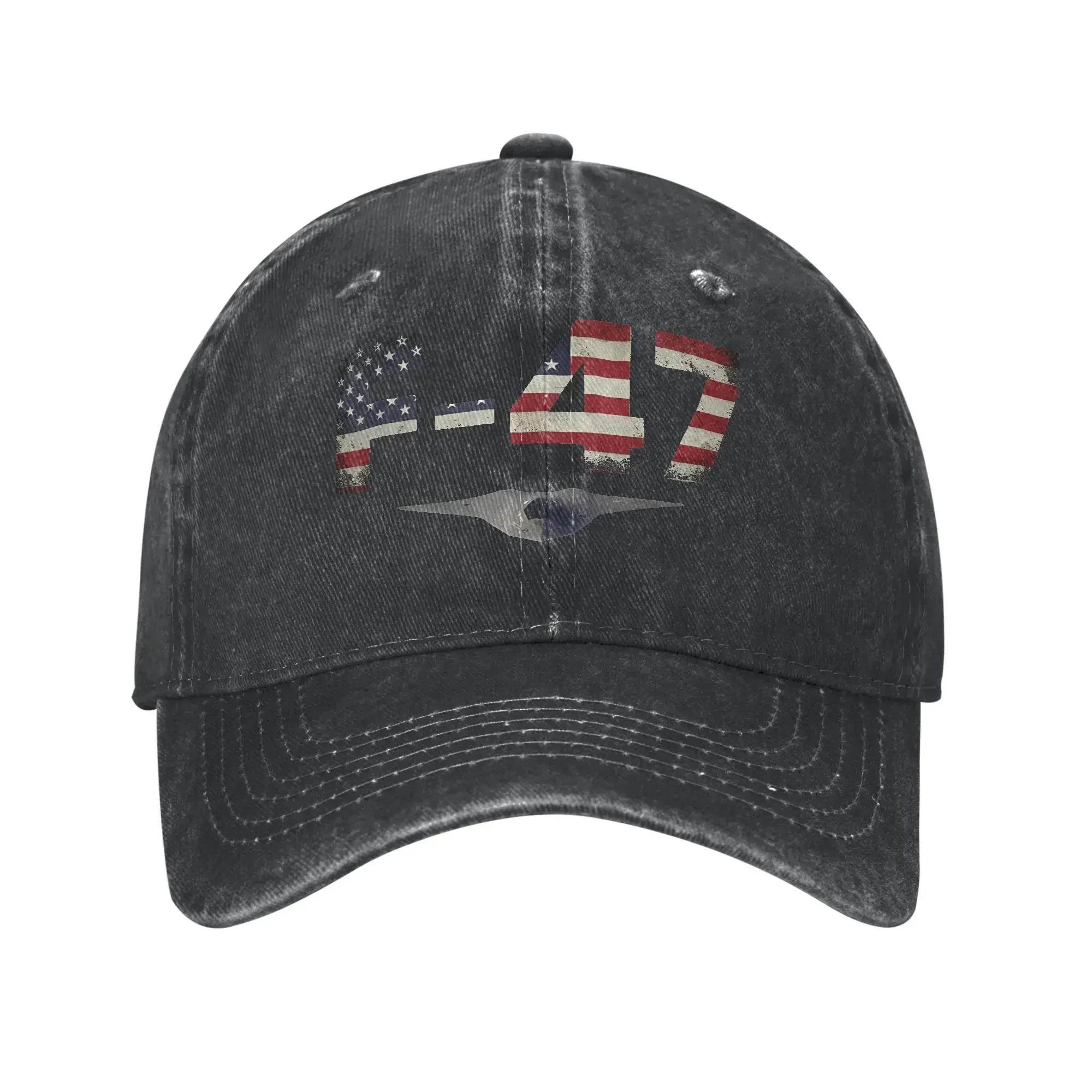 Unisex F47 Fighter Jet F-47 Jet Fighter Aircraft Print Hat Casual Distressed Denim Washed Baseball Cap Adjustable
