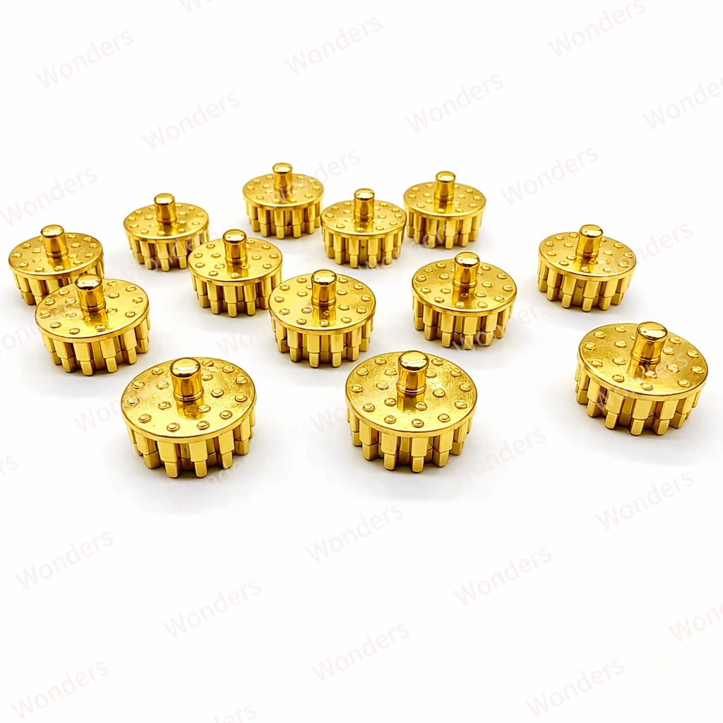 18-Pin Spring-Loaded Gold-Plated Copper EEG Electrode 4.0mm 18 Comb EEG Electrode Dry Scalp Electrode for BCI Development Board