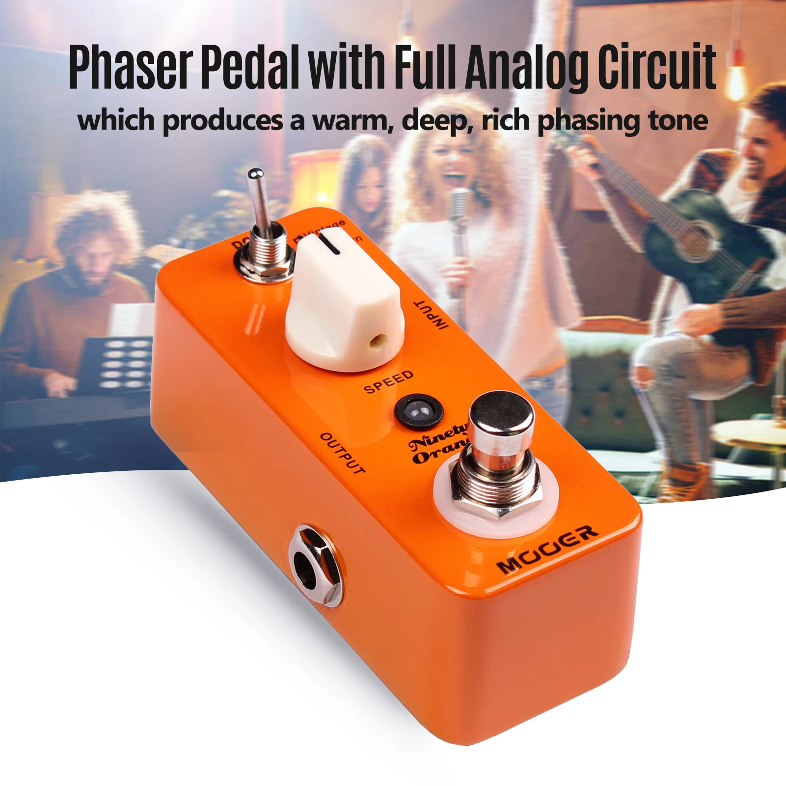 Mooer Ninety Orange Micro Mini Analog Phaser Electric Guitar Effect Pedal True Bypass