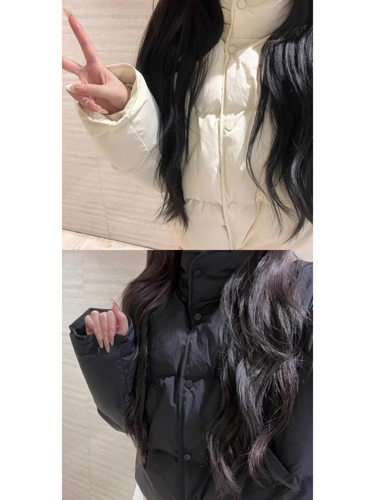 

Warmth Du down Puffer Jaet Bla Alluring Lady 90 White Du Feather Filled ort Sle Commute Faion Ladies Coat